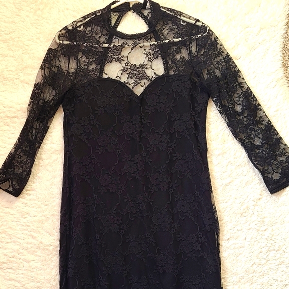DIVIDED h&m Black Lace Cocktail Dress - Picture 1 of 2